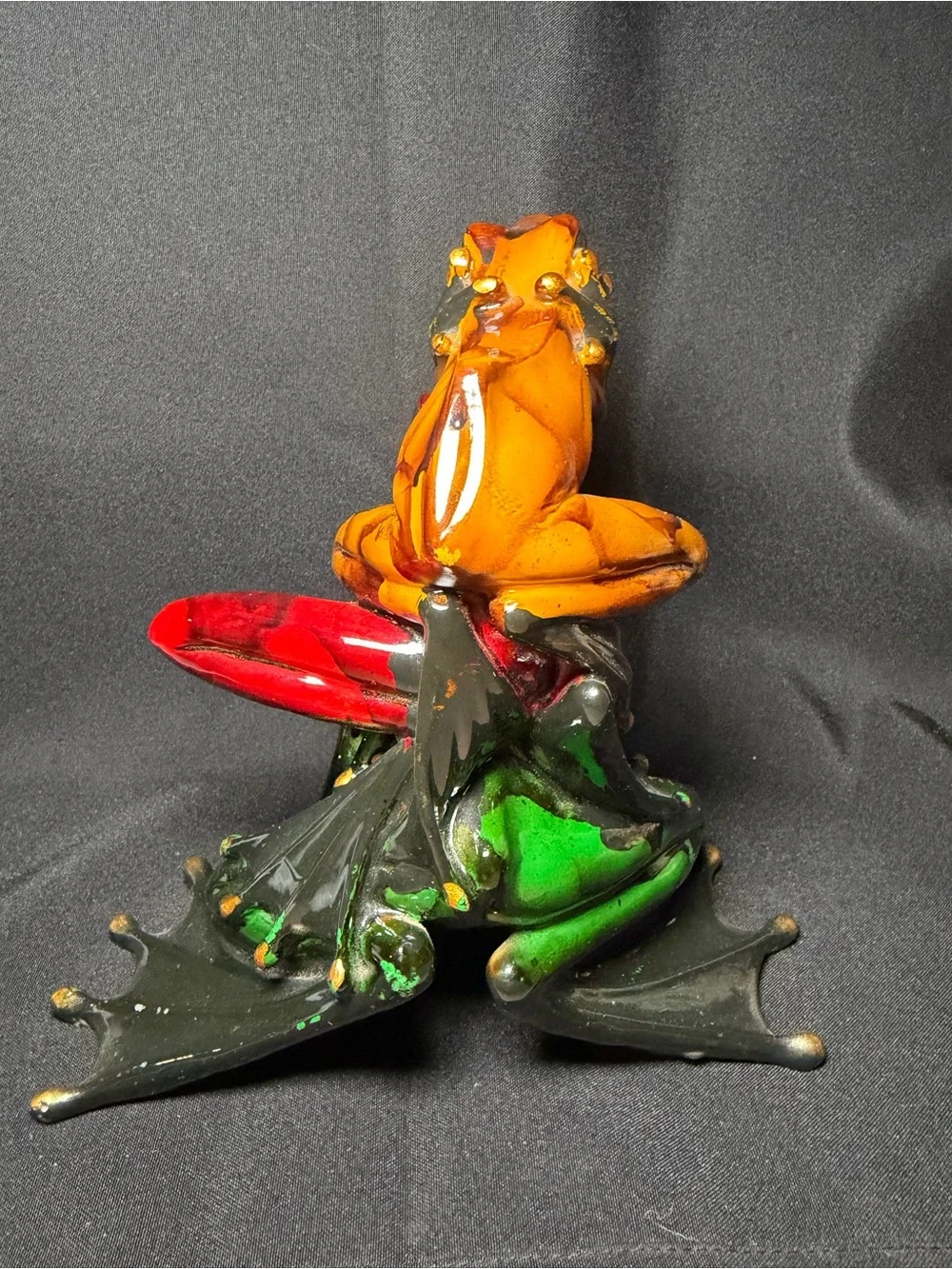 Trio Wise Frogs Hear No Evil Speak No Evil See No Evil Totem Style 7.75